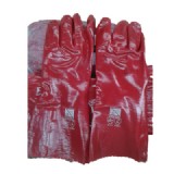 PVC Rubber Hand Glove- SUPER-KING PVC rubber Hand Glove. Red Color